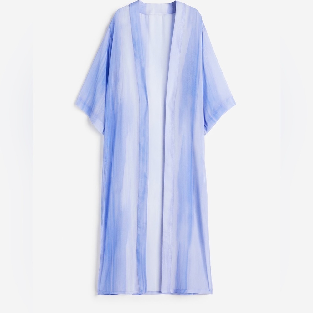 H&M chiffon beach robe in color blue purple ombre  size M/L
